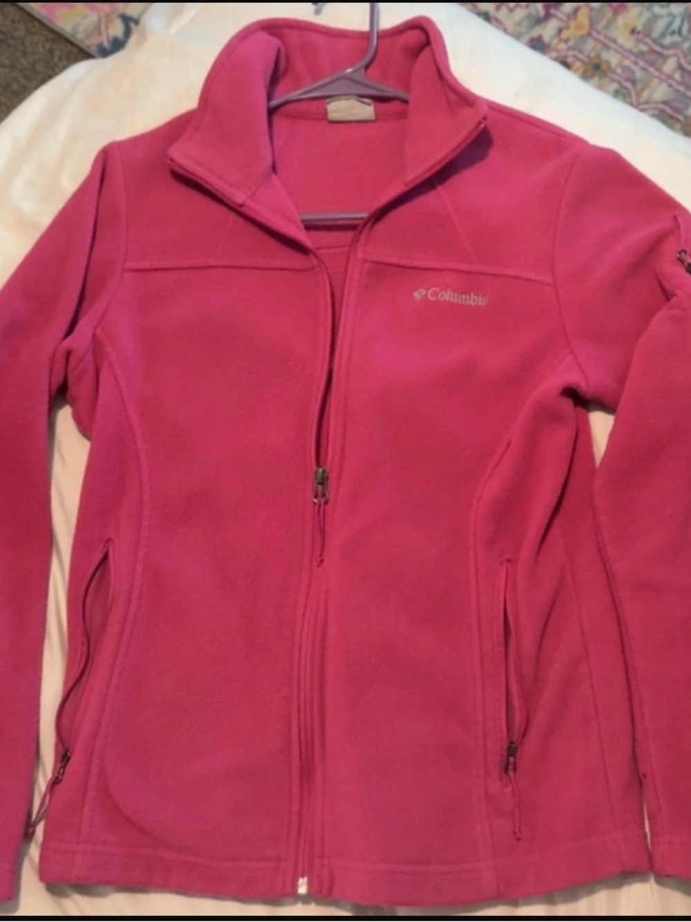 Columbia Women's Hot Pink Full-Zip Fleece Jacket